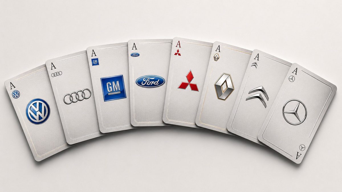 Cartas com logos de montadoras atendidas